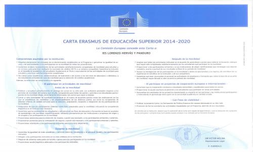 CARTA ERASMUS DE EDUCACIÓN SUPERIOR 2014-2020