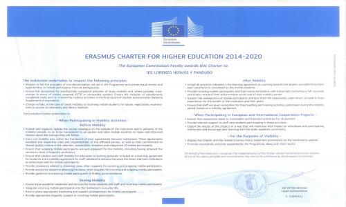 ERASMUS CHARTER FOR HIGHER EDUCATION 2014-2020